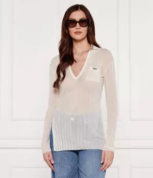 Блуза Slim fit Pinko, экрю