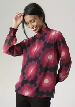 Блуза-слип Aniston SELECTED с элегантным цветочным узором — каждое изделие уникально, розовый