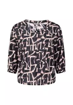 Блуза-слип с принтом BETTY & CO, серо-коричнево-черный