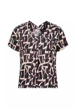 Блуза-слип с принтом BETTY & CO, серо-коричнево-черный