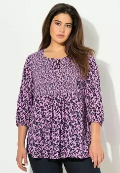 Блуза SMOCKED BODICE Ulla Popken, фиолетовый