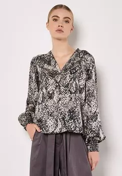 Блуза SNAKESKIN HAMMERED Apricot, серый