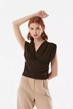 Блуза со сборками из ткани Brmck Fullamoda