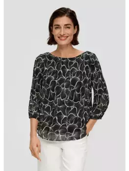 Блуза sOliver BLACK LABEL 3/4 Arm, черный