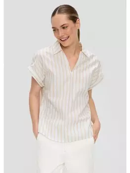 Блуза sOliver BLACK LABEL kurzarm, бежевый