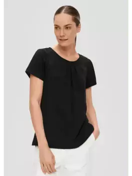 Блуза sOliver BLACK LABEL kurzarm, черный