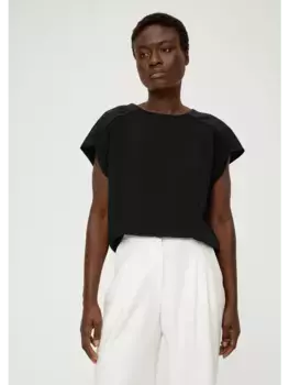 Блуза sOliver BLACK LABEL kurzarm, черный