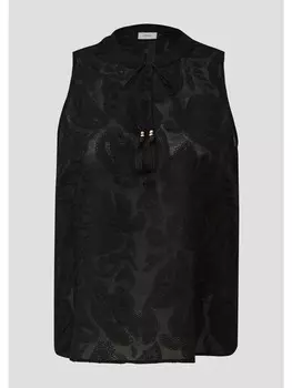 Блуза sOliver BLACK LABEL kurzarm, черный