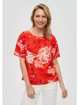 Блуза sOliver BLACK LABEL kurzarm, красный