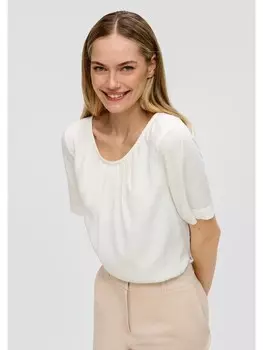 Блуза sOliver BLACK LABEL kurzarm, кремовый