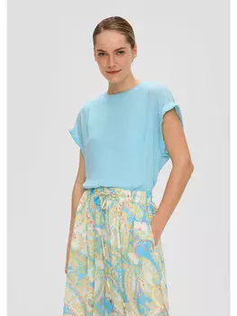 Блуза sOliver BLACK LABEL kurzarm, синий