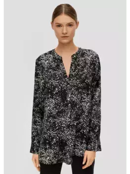 Блуза sOliver BLACK LABEL langarm, черный