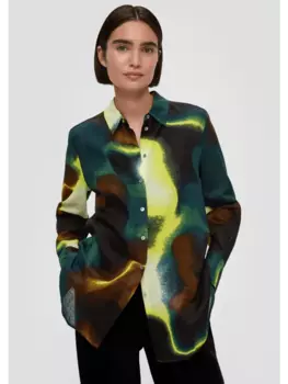 Блуза sOliver BLACK LABEL langarm, черный