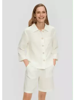 Блуза sOliver Indoor Jacke langarm, кремовый