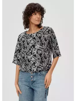 Блуза sOliver kurzarm, черный