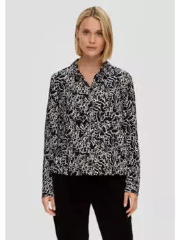 Блуза sOliver langarm, цвет creme-schwarz