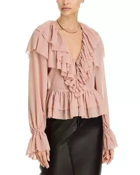 Блуза Soraya с оборками Ronny Kobo, розовый