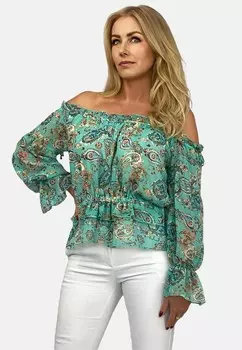 Блуза SPANISH FLORAL REGINA FASHION, зеленый