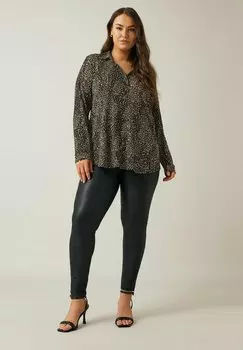 Блуза SPOT PRINT HALF PLACKET Evans, антрацит