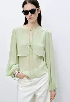 Блуза SPRINGY Mango, зеленый
