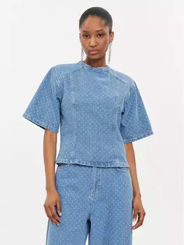 Блуза стандартного кроя Custommade, синий