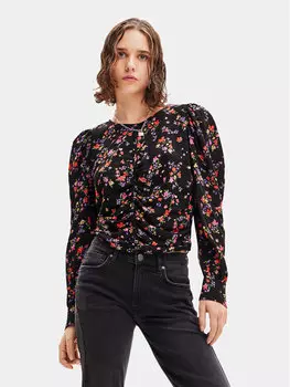 Блуза стандартного кроя Desigual, черный