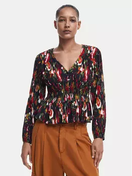 Блуза стандартного кроя Desigual, черный