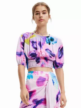 Блуза стандартного кроя Desigual, фиолетовый