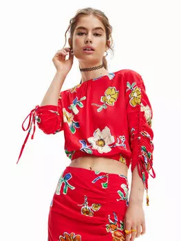 Блуза стандартного кроя Desigual, красный