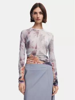 Блуза стандартного кроя Desigual, серый