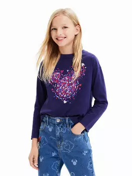 Блуза стандартного кроя Desigual, синий
