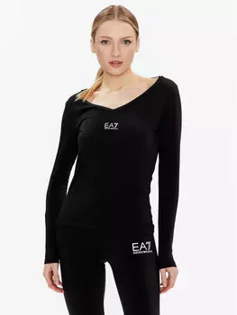 Блуза стандартного кроя Ea7 Emporio Armani, черный