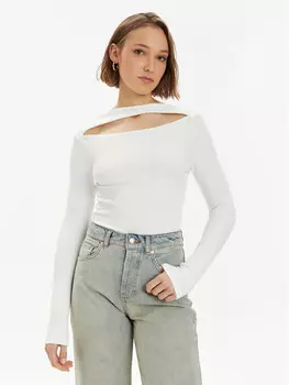 Блуза стандартного кроя Gina Tricot, белый