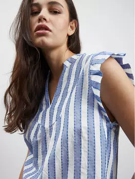 Блуза стандартного кроя Ichi, синий