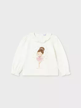 Блуза стандартного кроя Mayoral, экрю