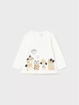 Блуза стандартного кроя Mayoral, экрю