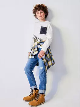 Блуза стандартного кроя Mayoral, экрю