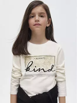 Блуза стандартного кроя Mayoral, экрю