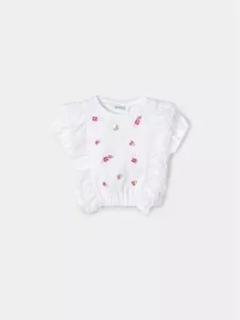 Блуза стандартного кроя Mayoral, белый