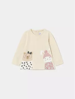 Блуза стандартного кроя Mayoral, бежевый