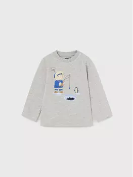 Блуза стандартного кроя Mayoral, серый