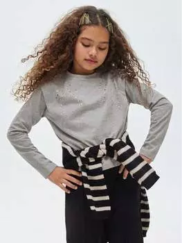 Блуза стандартного кроя Mayoral, серый