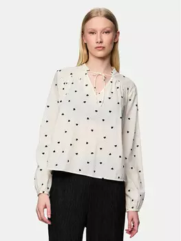 Блуза стандартного кроя Pieces, экрю