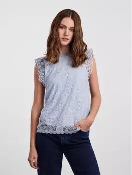 Блуза стандартного кроя Pieces, синий