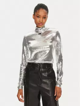 Блуза стандартного кроя Rotate, серебряный