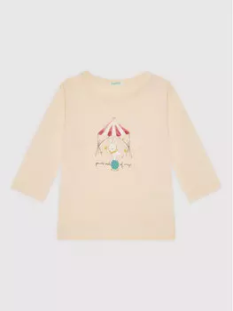 Блуза стандартного кроя United Colors Of Benetton, бежевый