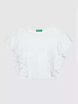 Блуза стандартного кроя United Colors Of Benetton, белый