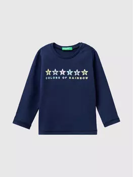 Блуза стандартного кроя United Colors Of Benetton, синий
