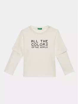 Блуза стандартного кроя United Colors Of Benetton, белый