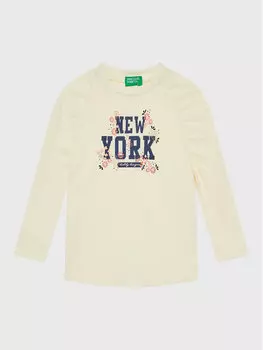 Блуза стандартного кроя United Colors Of Benetton, бежевый